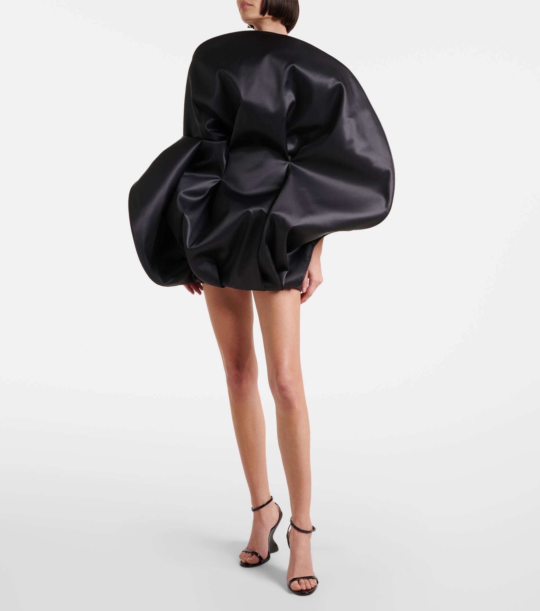 Ruffled wool and silk organza minidress - 2