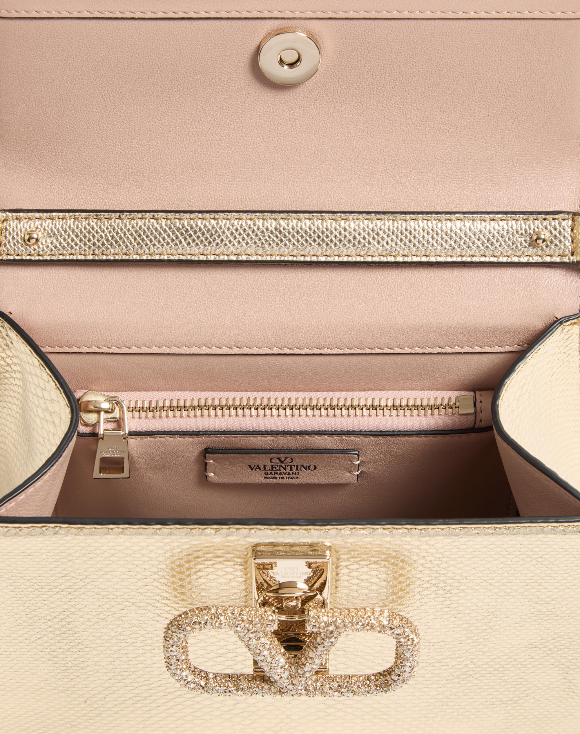 SMALL VALENTINO GARAVANI VSLING HANDBAG IN METALLIC KARUNG - 5