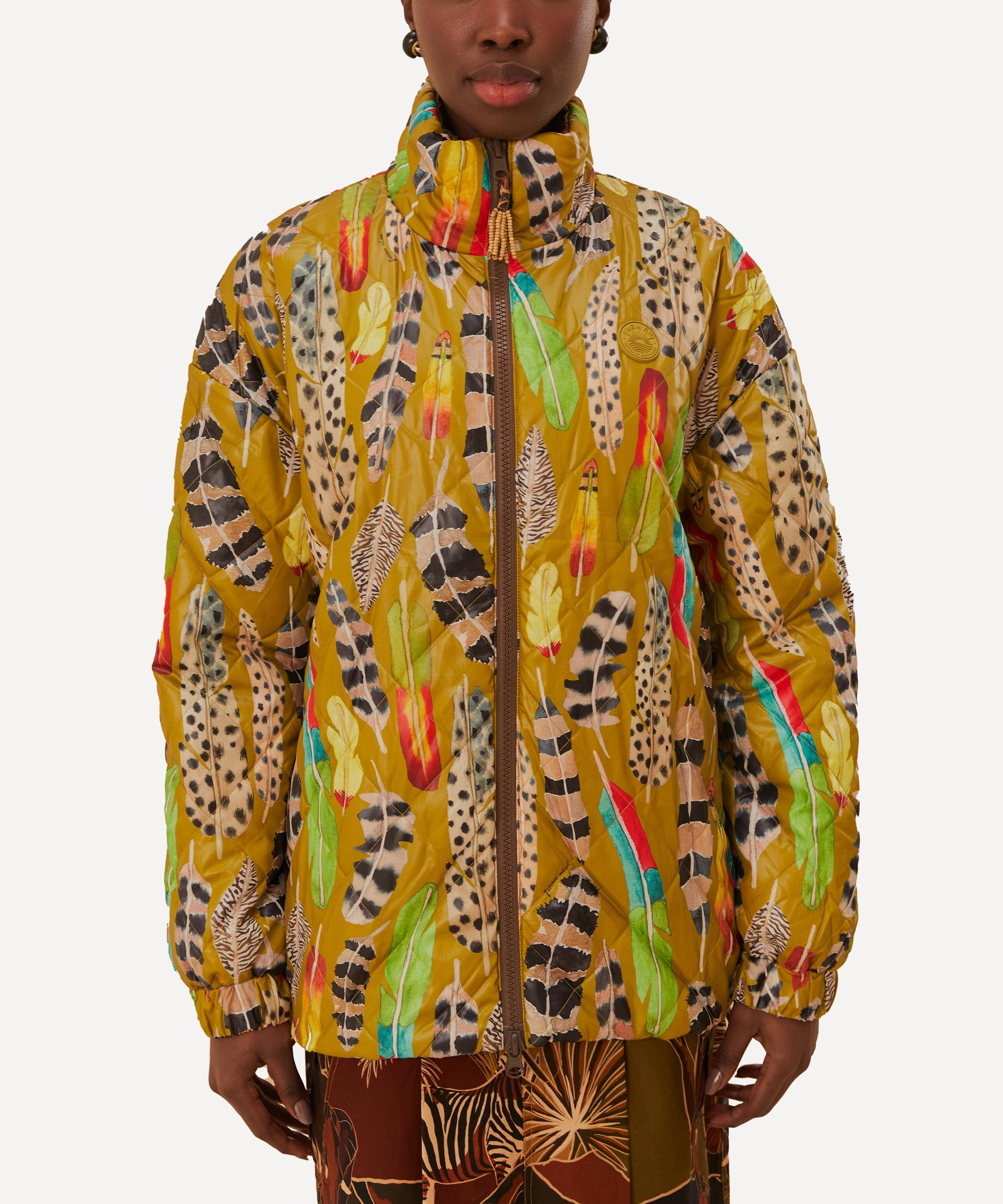 Gold Savana Dream Reversible Maxi Puffer Jacket - 3