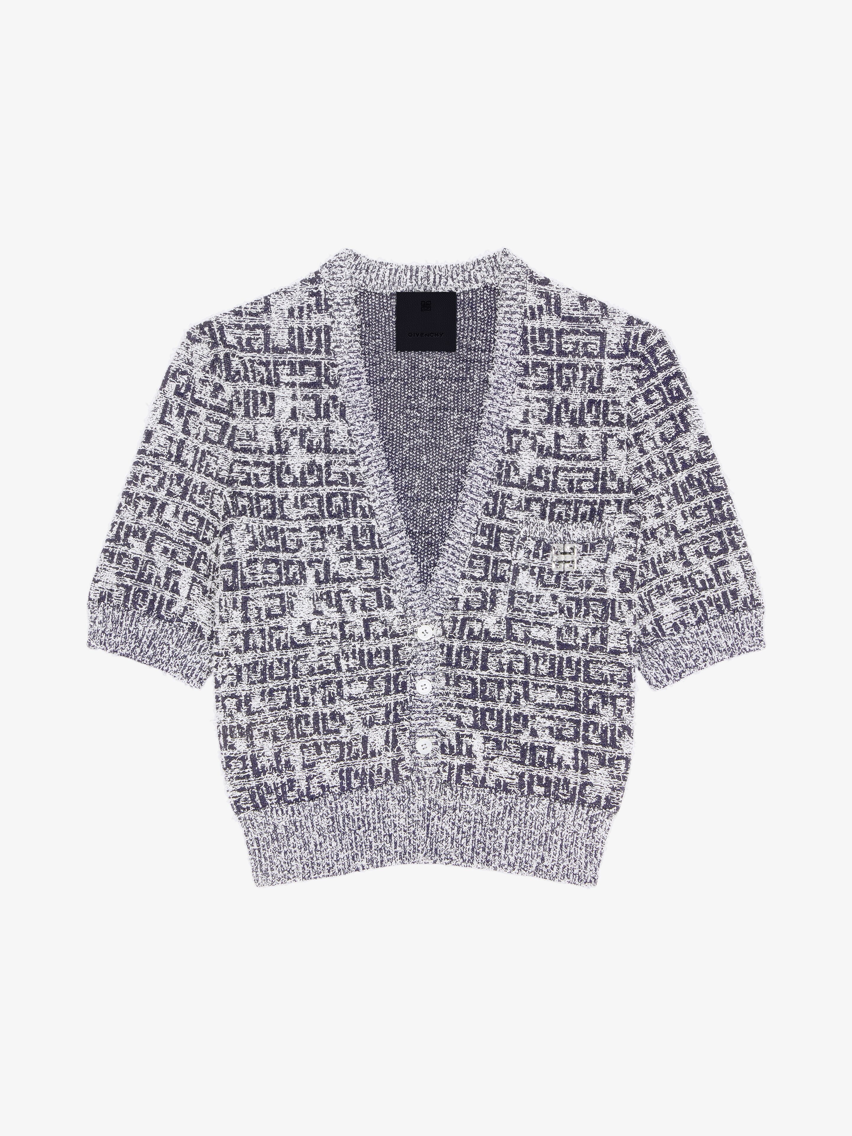 CROPPED CARDIGAN IN 4G TWEED WITH 4G DETAIL - 1