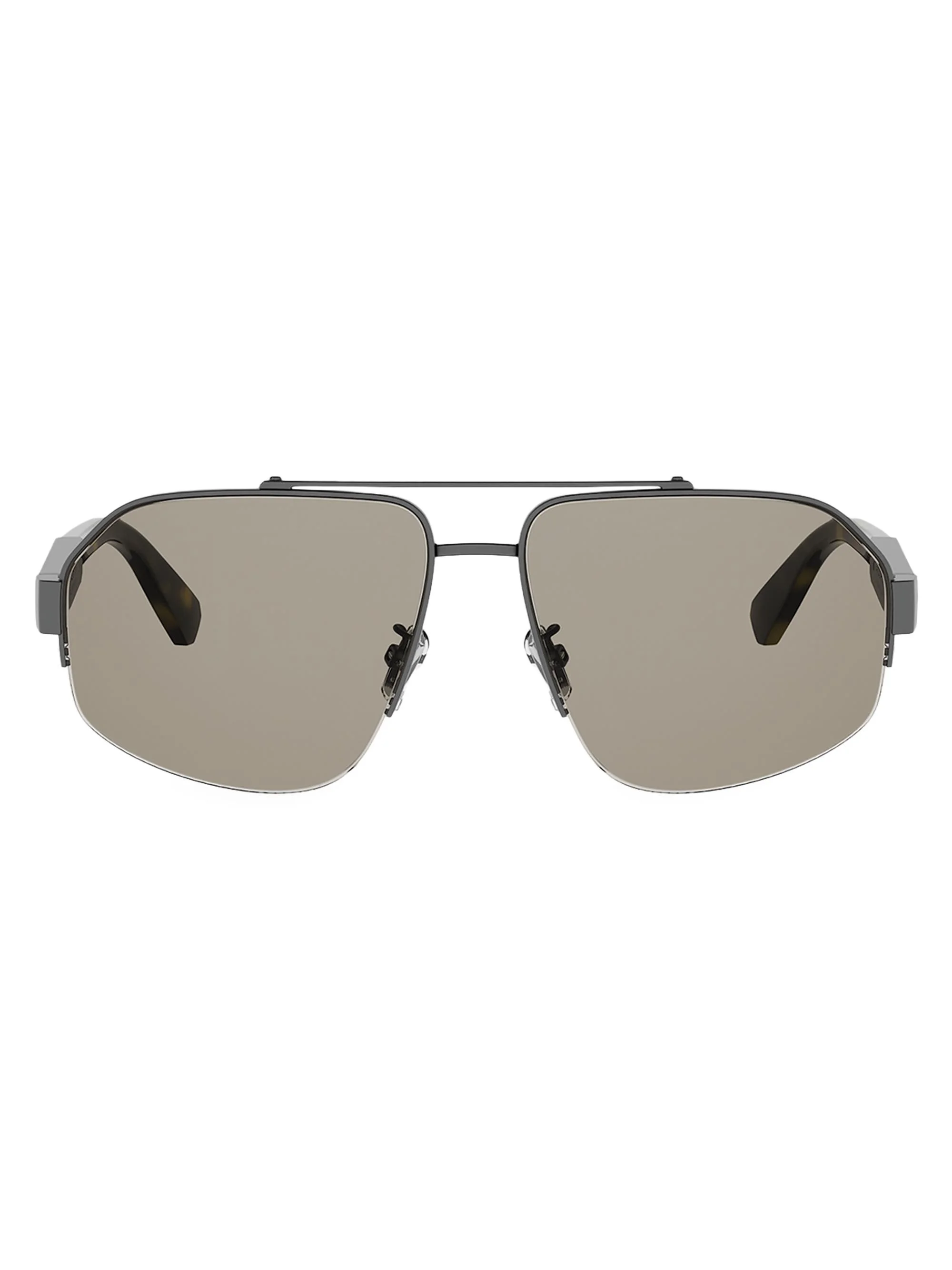 Men's 59MM Polarized Aviator Sunglasses - Matte Dark Ruthenium Brown - 1