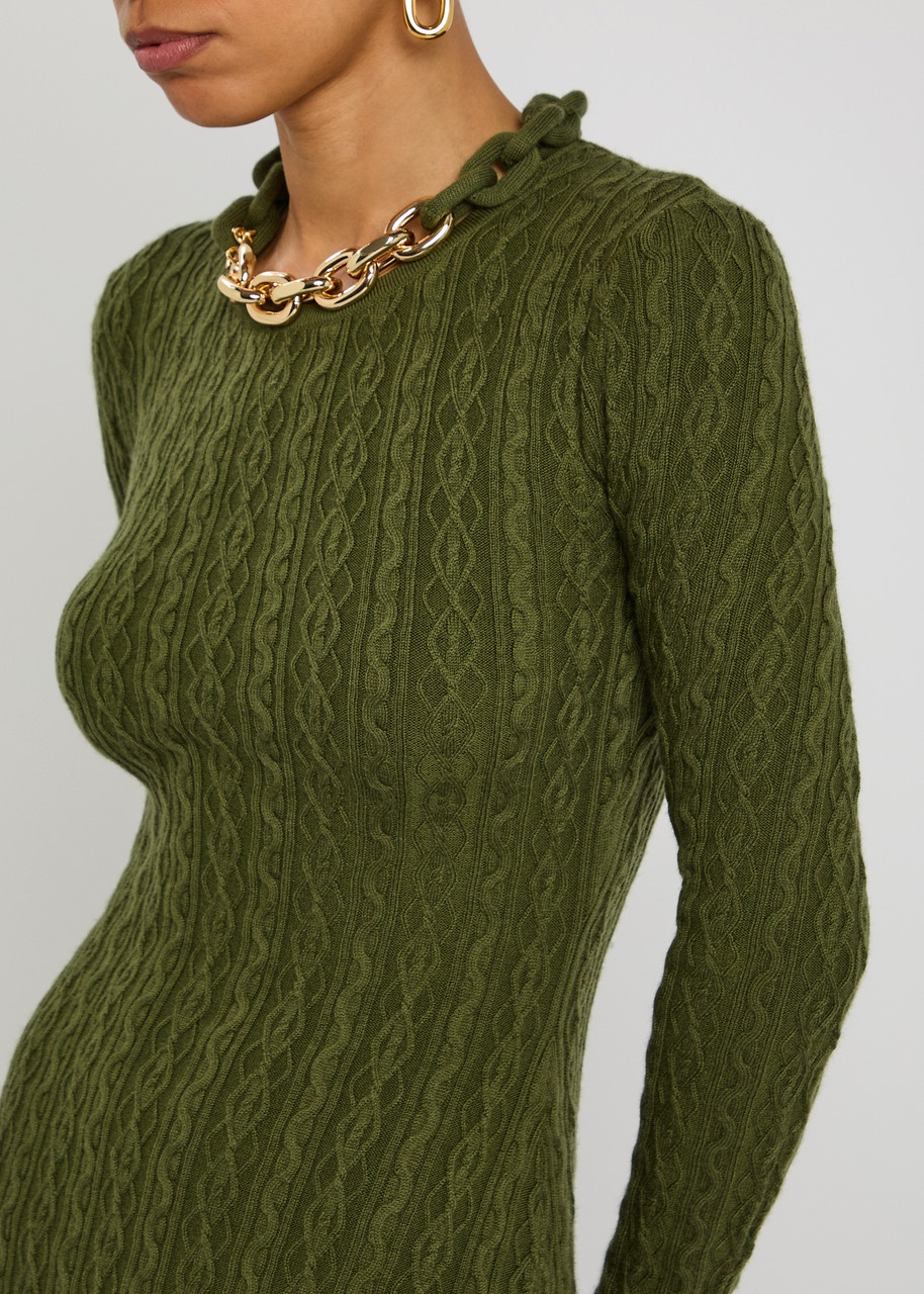 Rabanne Chain-embellished Cable-knit Midi Dress - 4