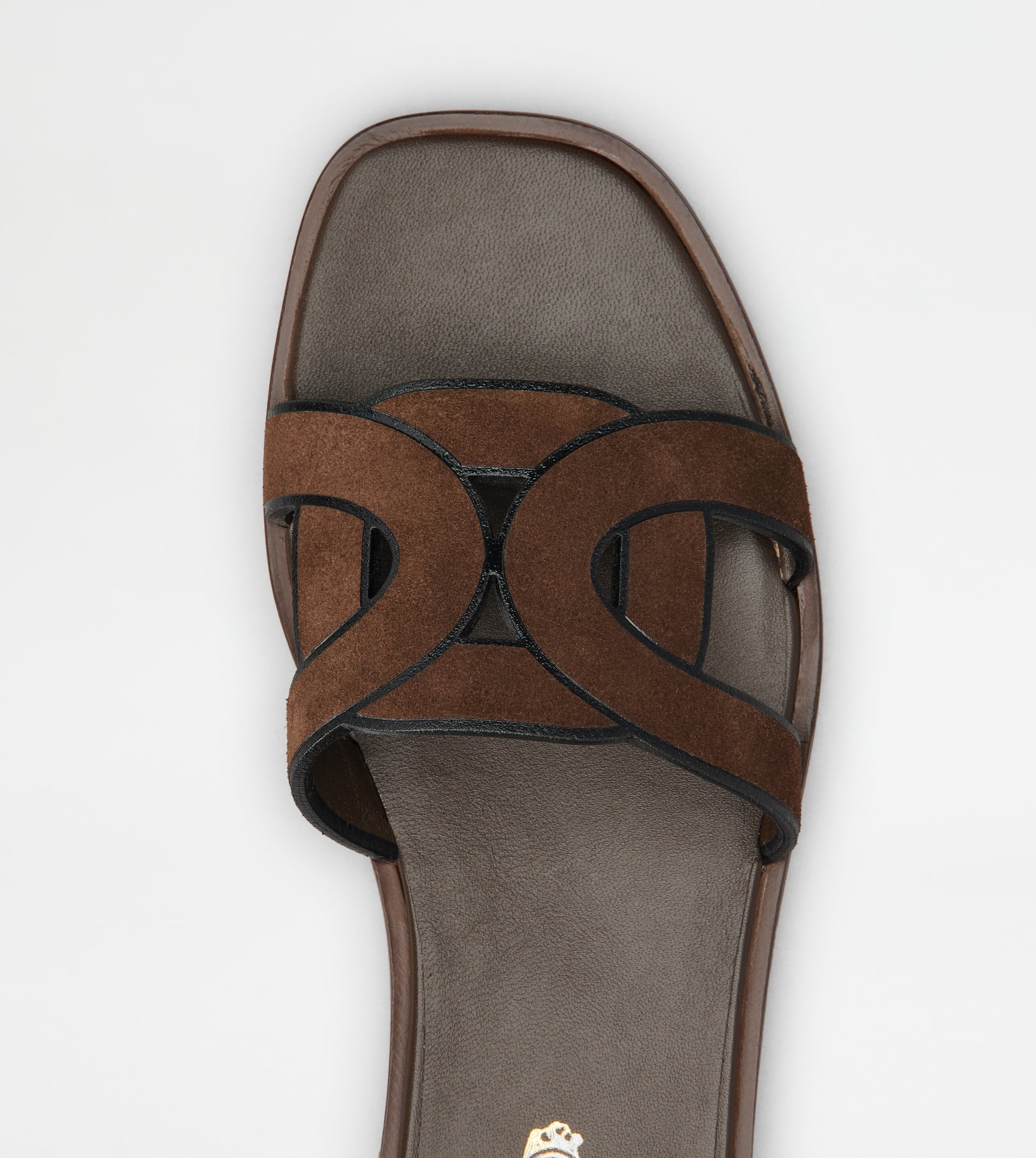 SANDALS IN SUEDE - BROWN - 4