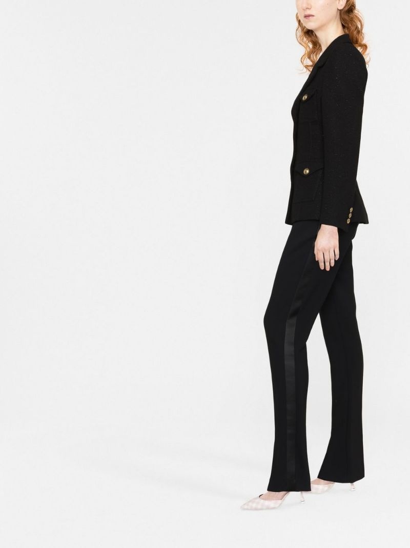 single-breasted tweed jacket - 3