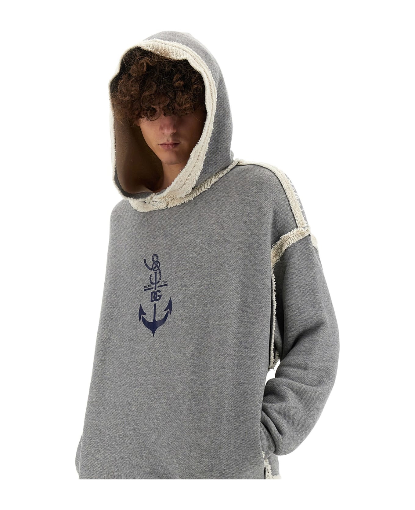 Sweatshirt With Navy Print - 3