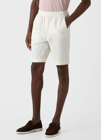 Sunspel Undyed Cotton Linen Drawstring Shorts outlook