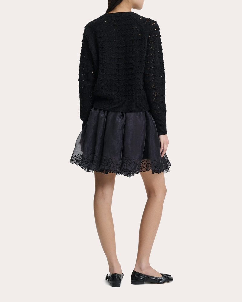 CECILIE BAHNSEN Bidane Heritage Knit Wool Raglan Sweater outlook