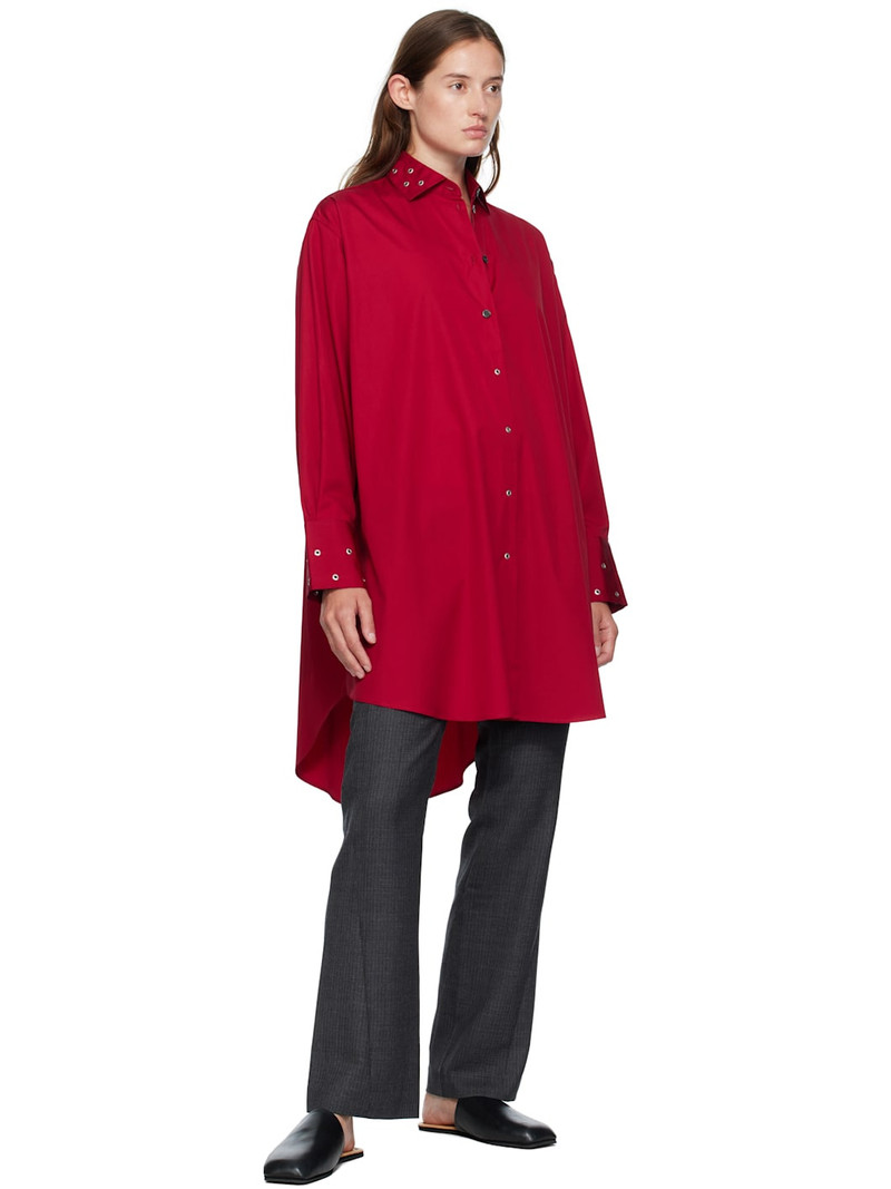 Our Legacy Red Frock Shirt Midi Dress outlook