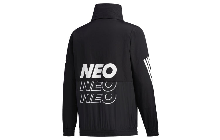 adidas neo M SS WRMLN WB Sports Windbreaker Jacket Black FN6538 - 2