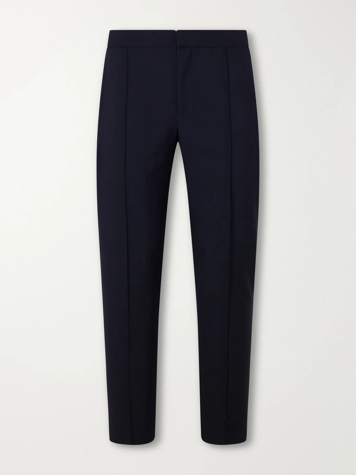 Tapered Pleated Wool-Canvas Trousers - 1