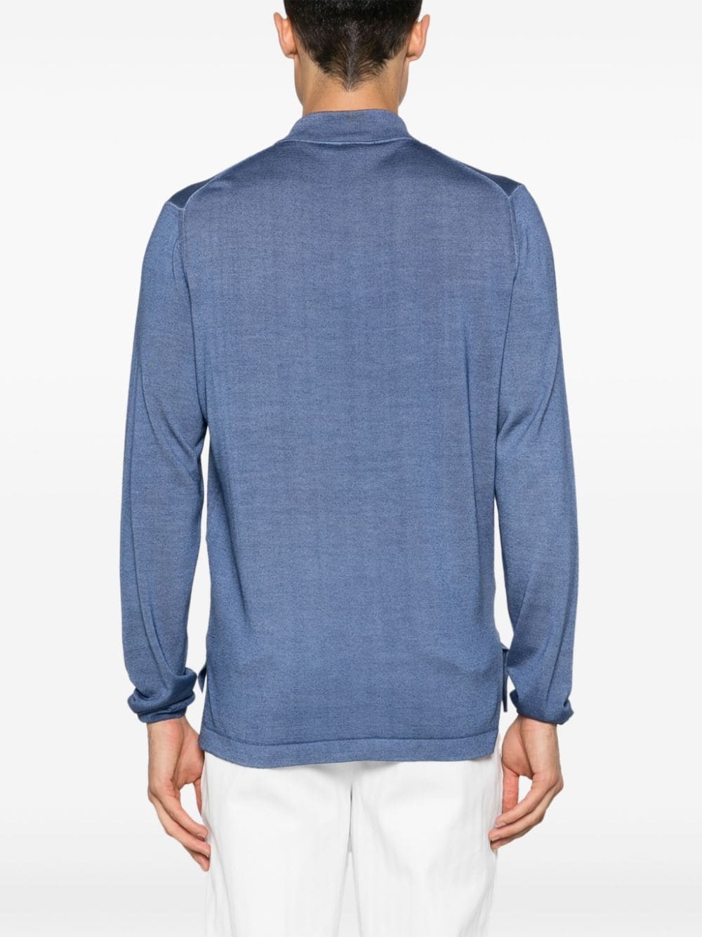 polo-collar cardigan - 4