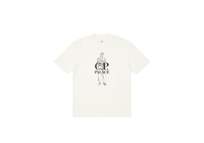 PALACE C.P. COMPANY LOGO T-SHIRT WHITE - 1