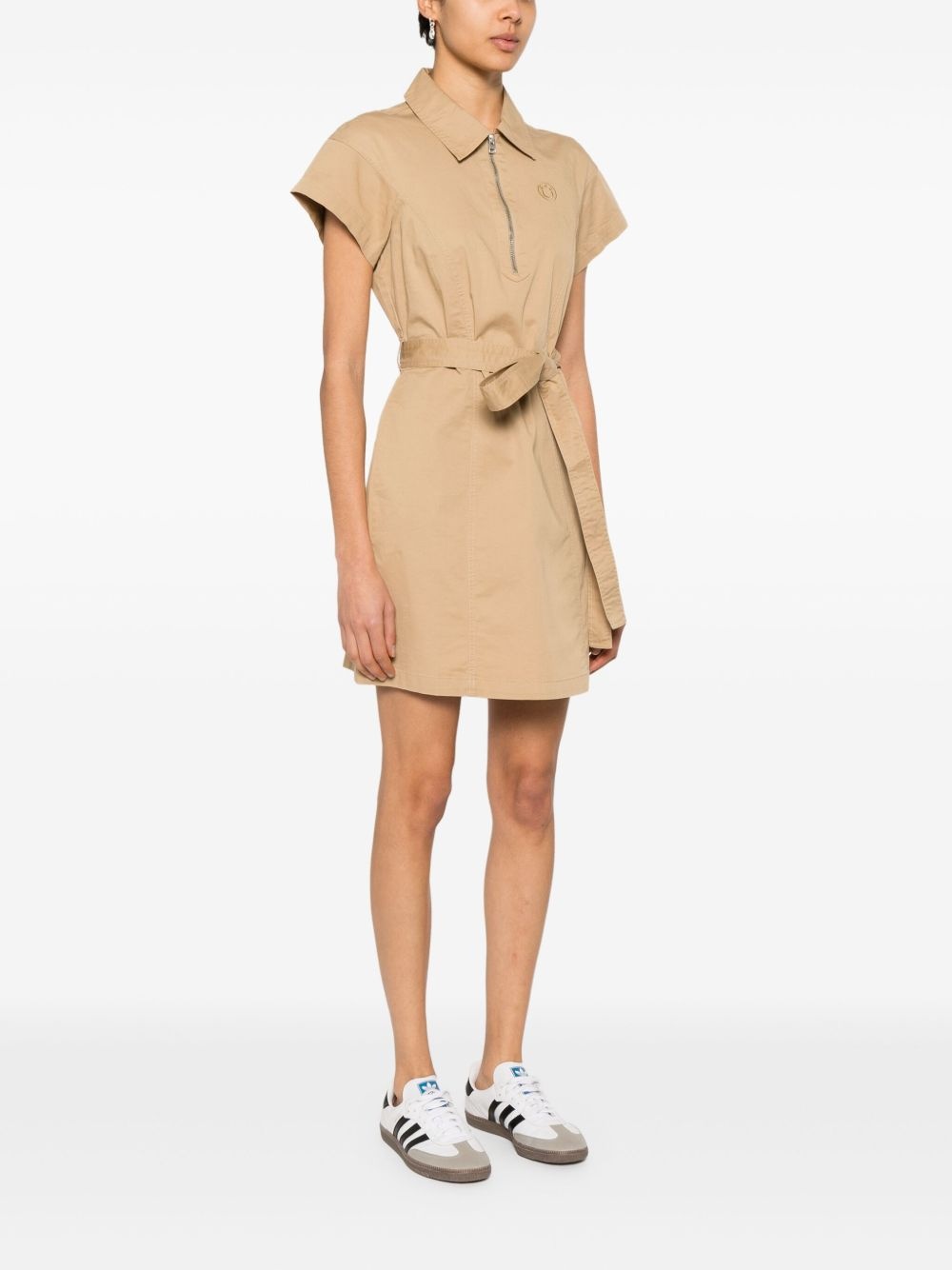 logo-embroidered mini dress - 3