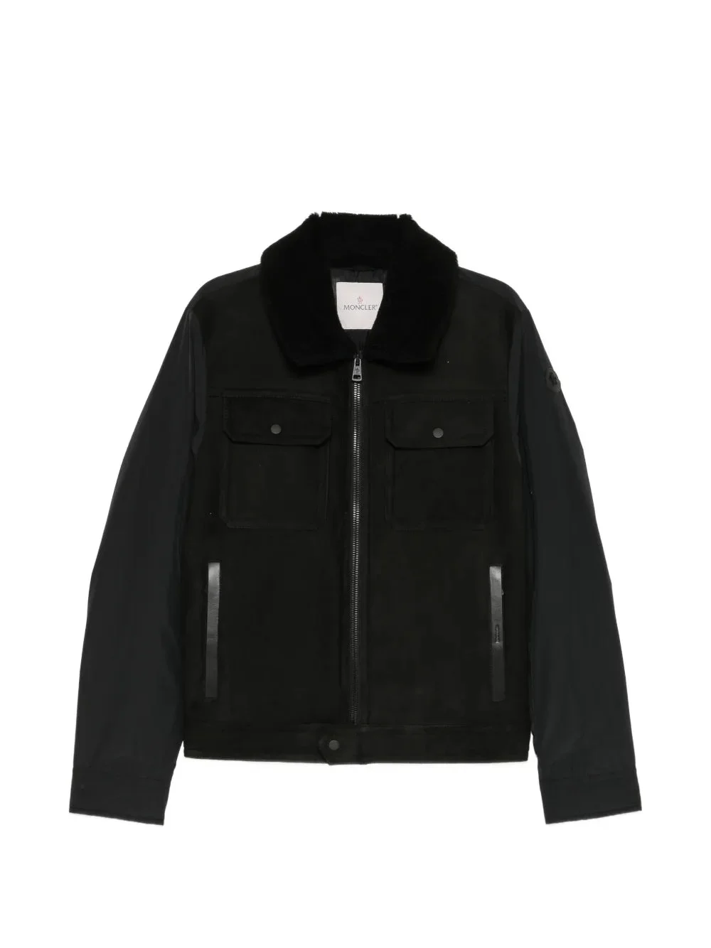 SHEARLING-COLLAR PANELLED JACKET - 1