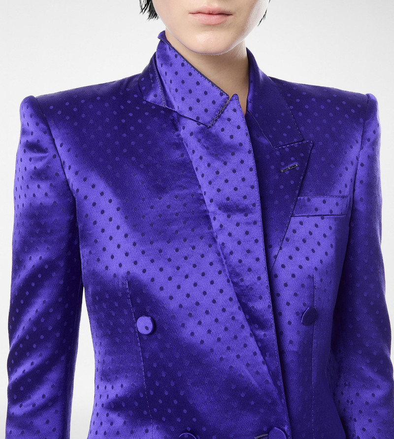 TOM FORD POLKA DOT JACQUARD DOUBLE BREASTED PEAK LAPEL JACKET outlook