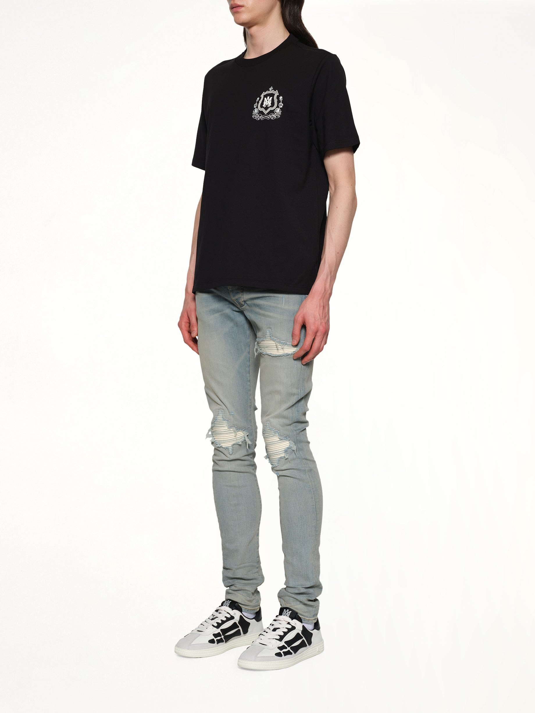 MA Crest Tee in Black - 4