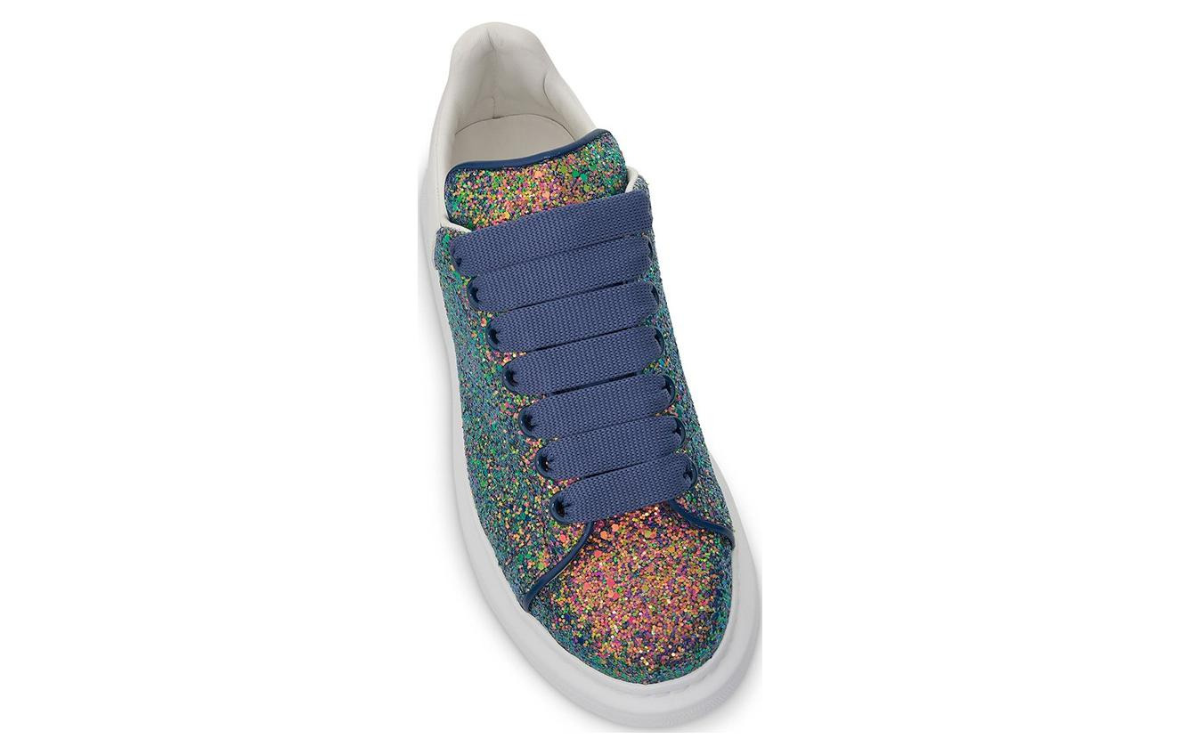 (WMNS) Alexander McQueen Oversized Sneaker Glitter 'Petrol Blue' 558944W4MC23138 - 5
