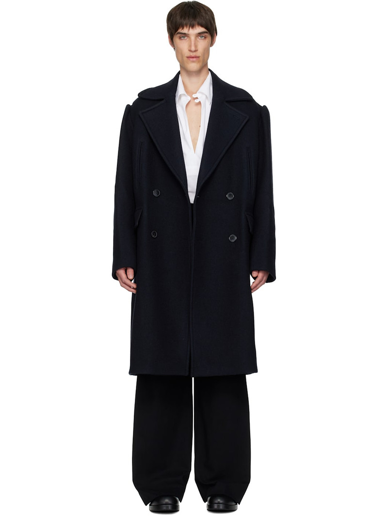 Black Double-Breasted Coat 1