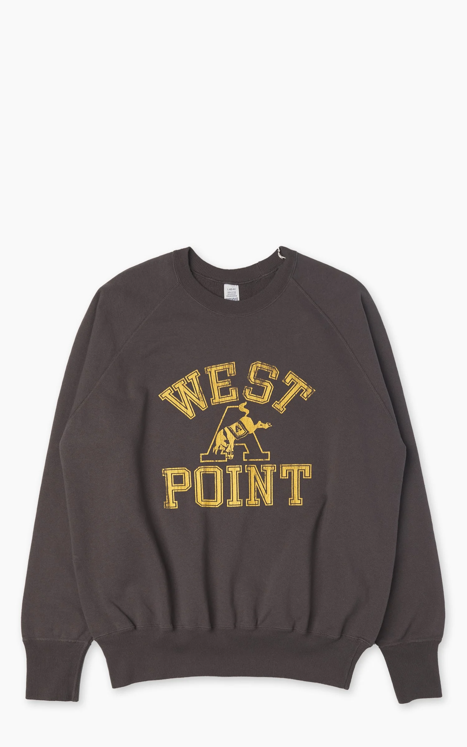 WAREHOUSE & CO. LOT 461 WEST POINT SWEATSHIRT CHARCOAL - 1