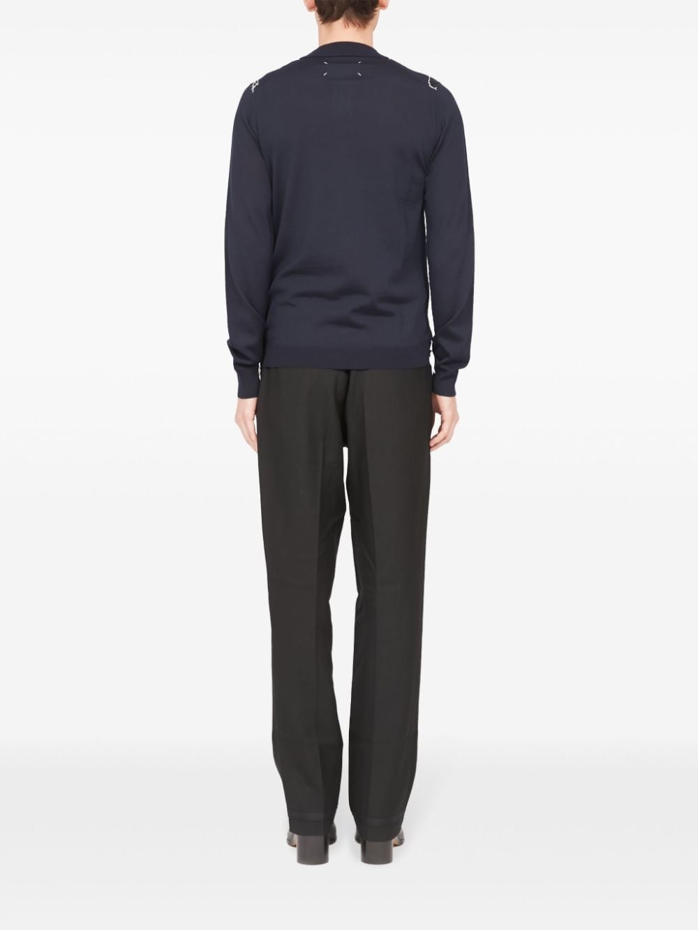 ribbed-edge wool sweater - 4