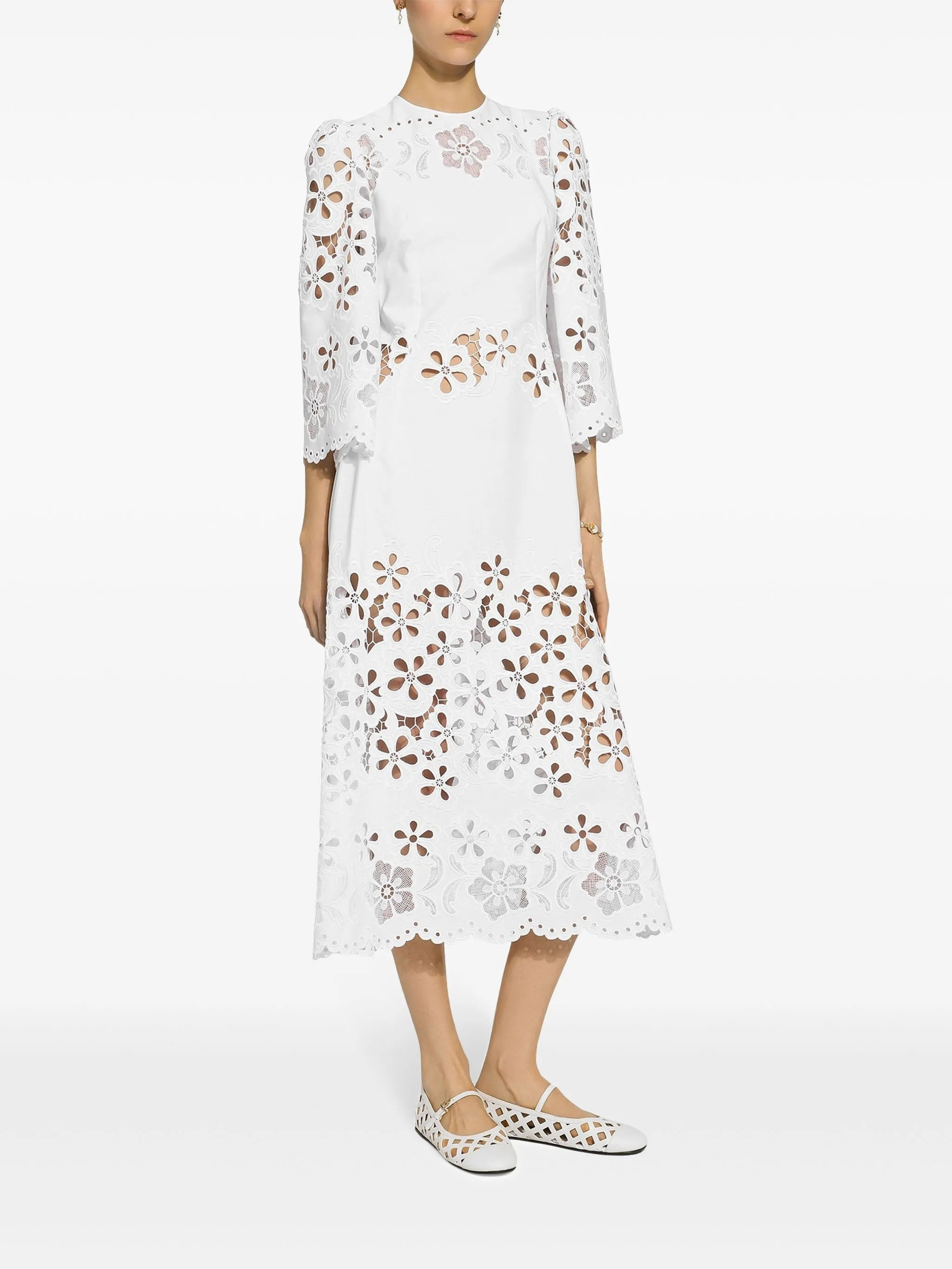 cut-out stretch-cotton midi dress - 2