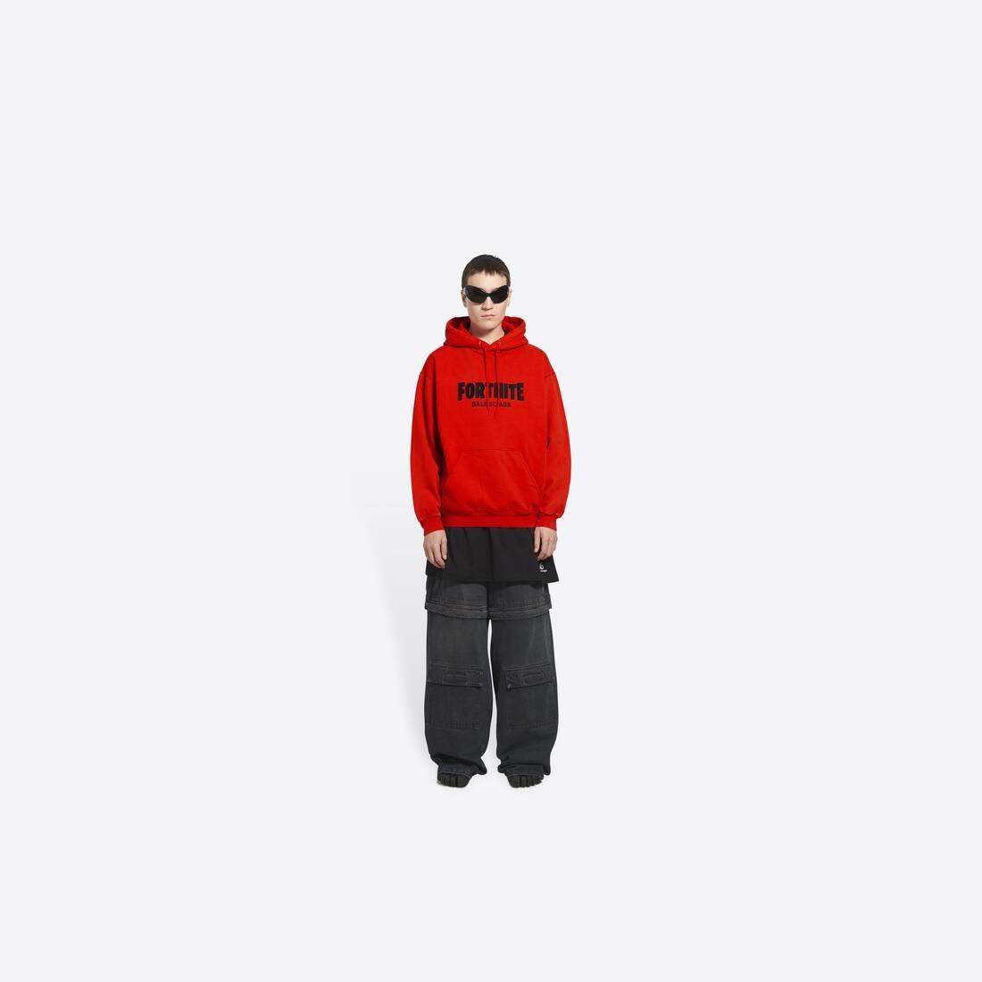 BALENCIAGA21AW×FortniteHoodieMedium Fit Balenciaga x FORTNITE©2021 Medium Fit Hoodie Black/White