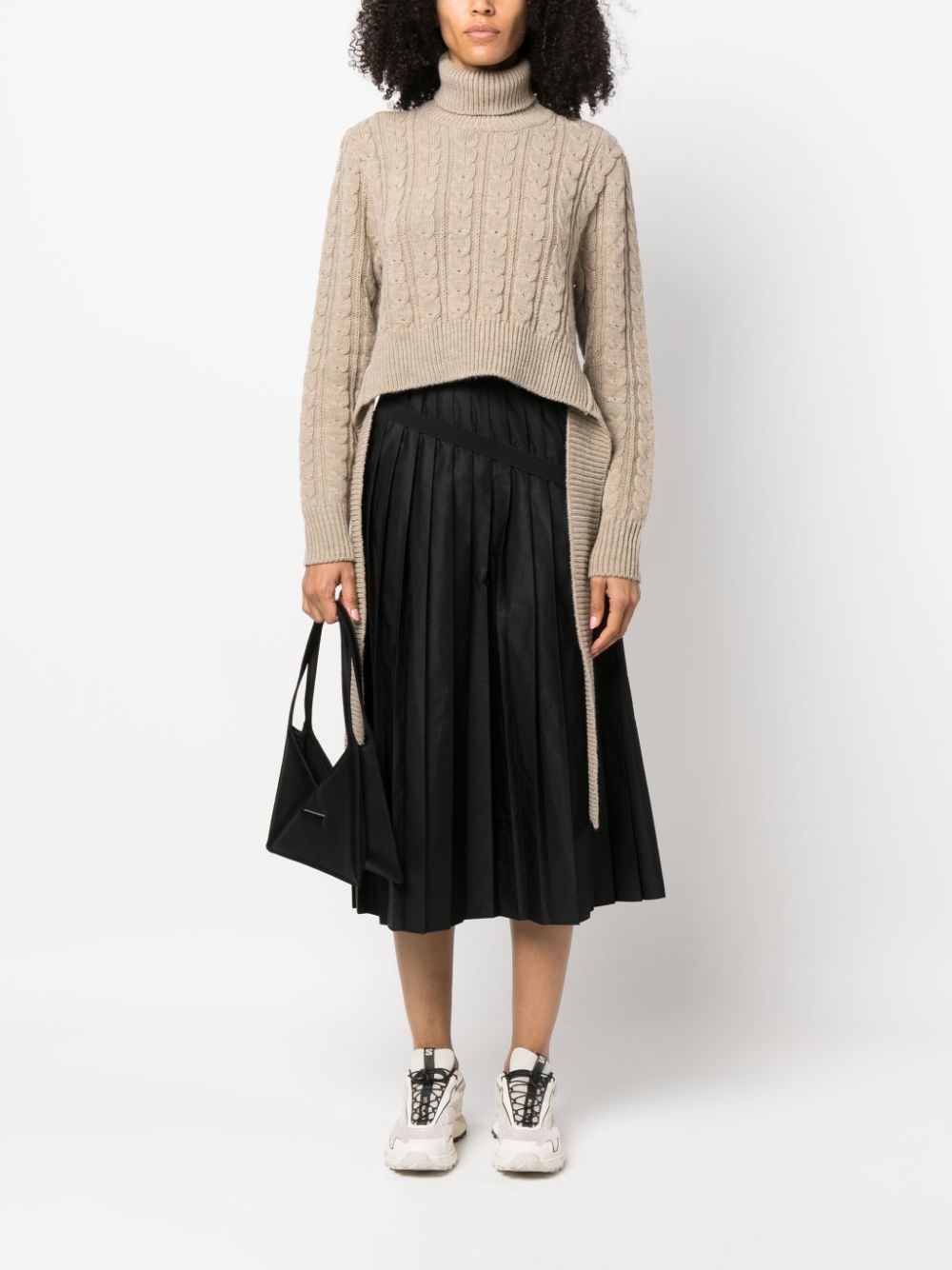 roll-neck cable-knit jumper - 2