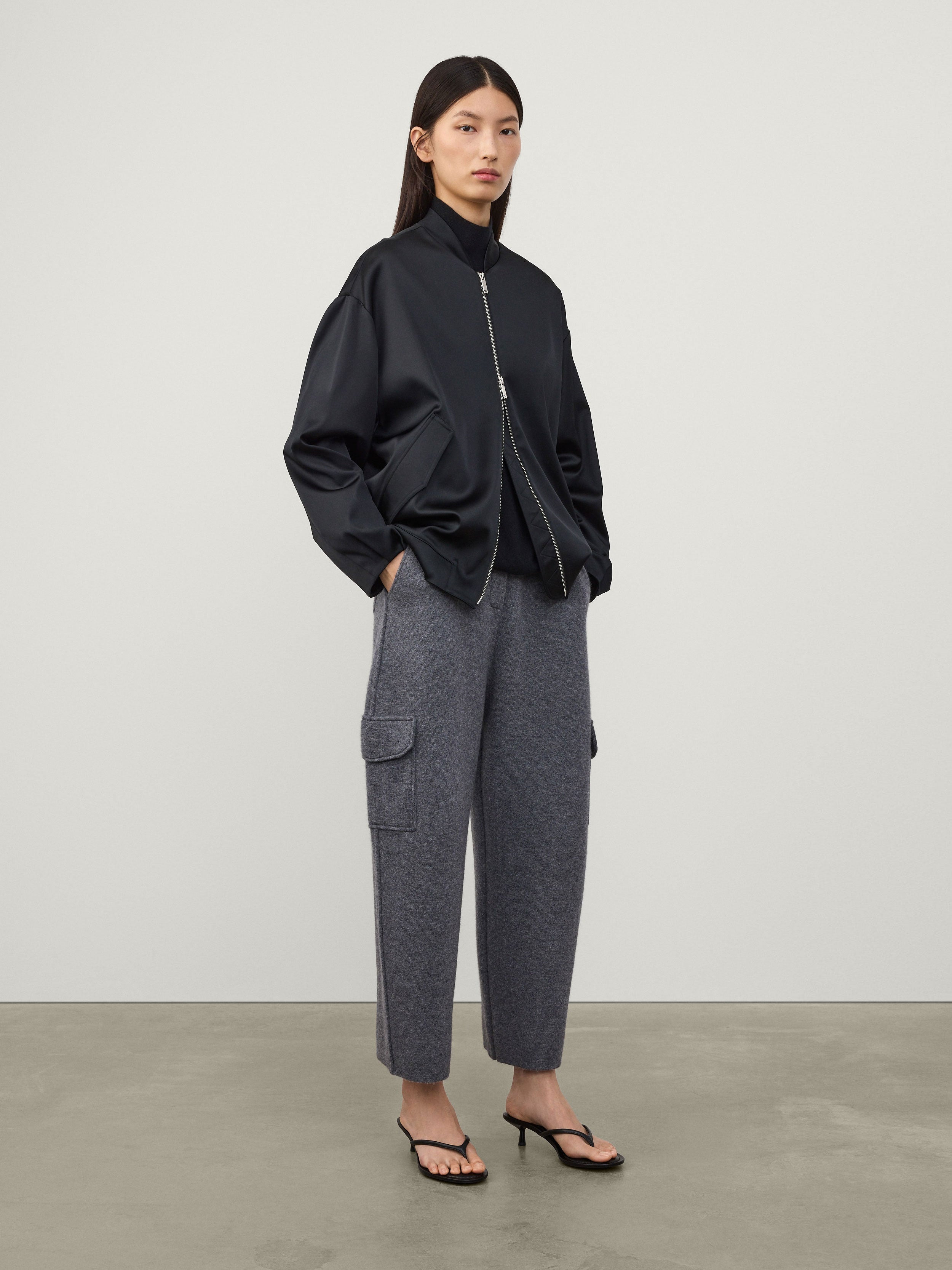 Long Sleeved Bomber Jacket - 2