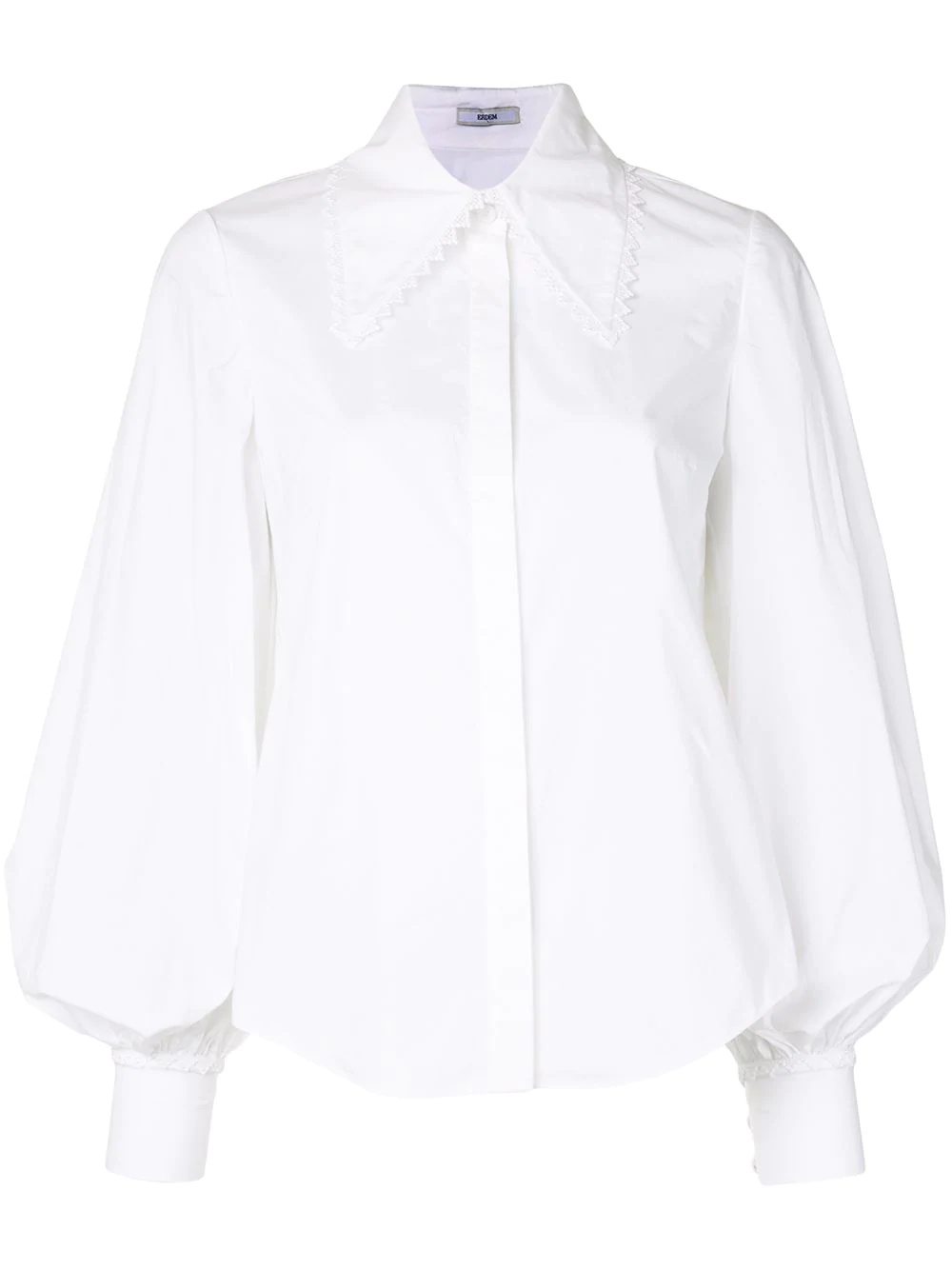 lantern sleeve poplin shirt - 1