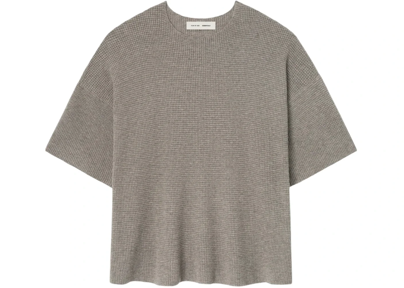 Fear of God Essentials Waffle Short Sleeve Sweater Homestead Heather - 1