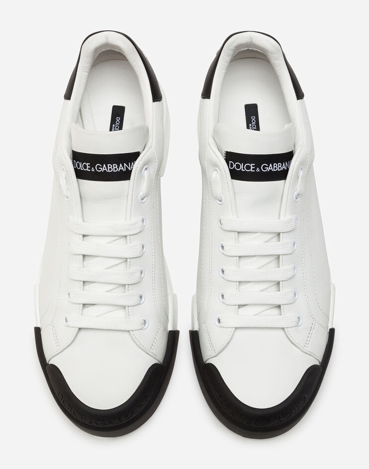 Calfskin nappa Portofino sneakers with rubber toe - 4