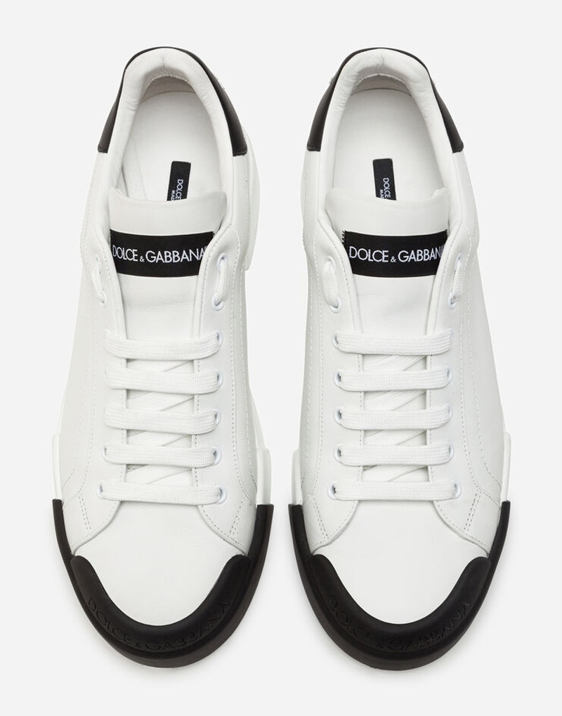 Calfskin nappa Portofino sneakers with rubber toe 4