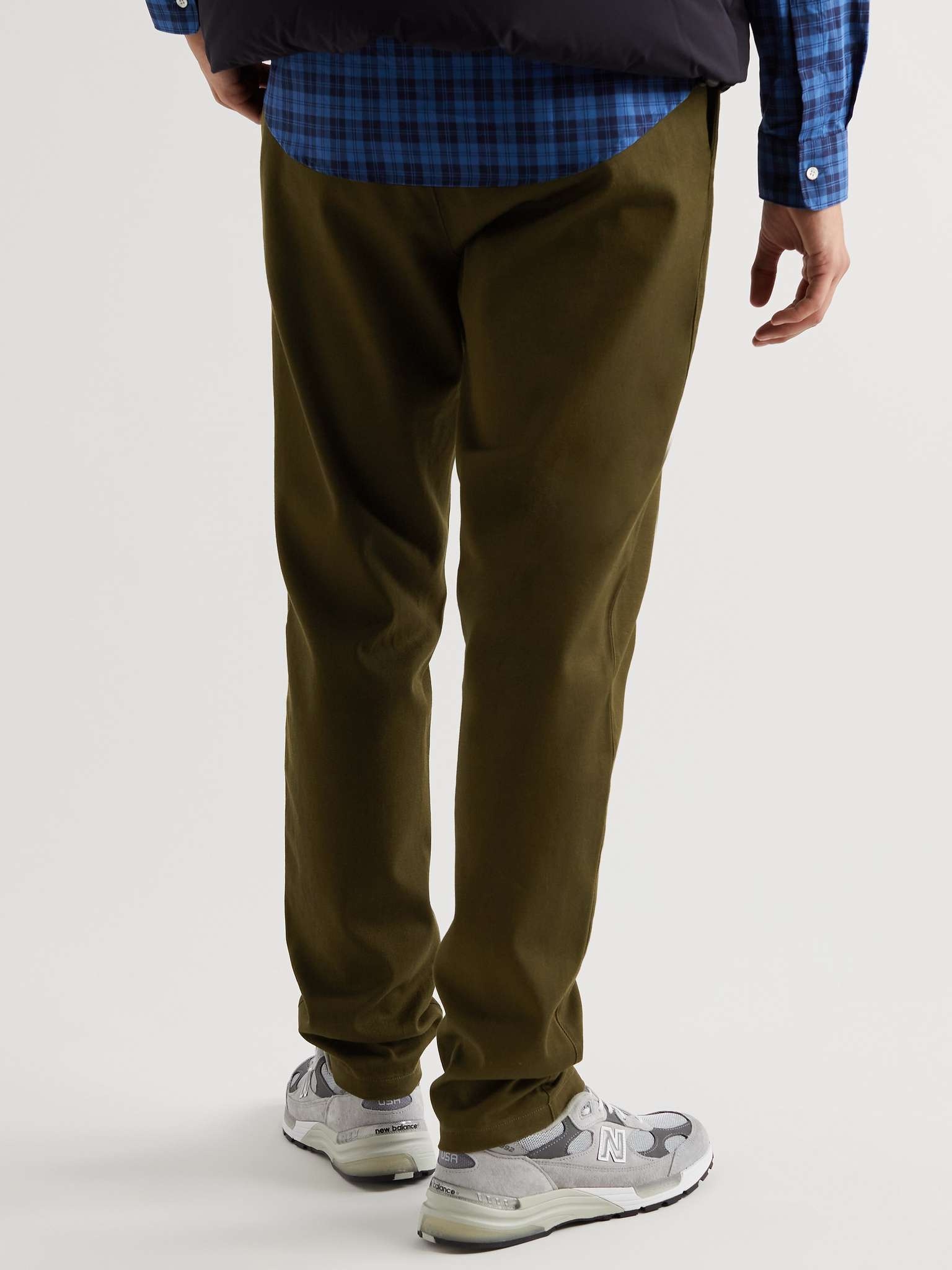 Straight-Leg Cotton-Blend Gabardine Trousers - 4