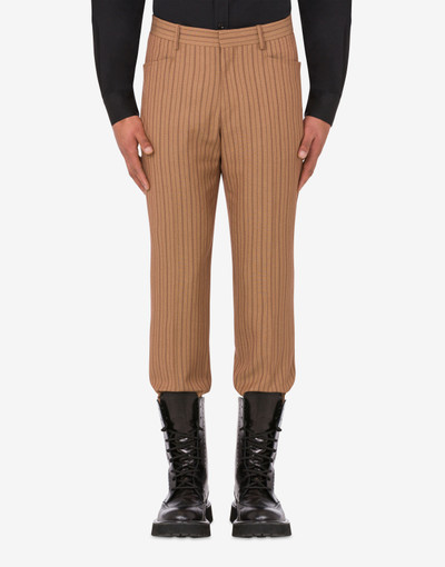 Moschino VISCOSE AND WOOL PINSTRIPE TROUSERS outlook