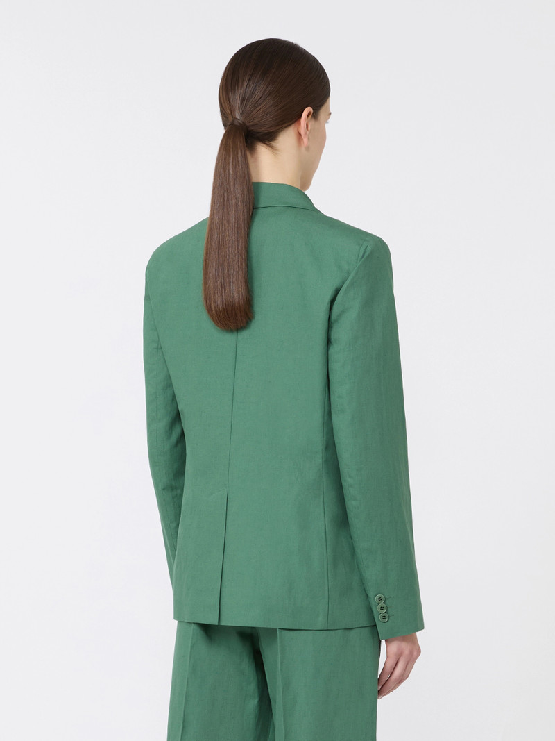ORCHE Linen and cotton canvas blazer - GREEN 4