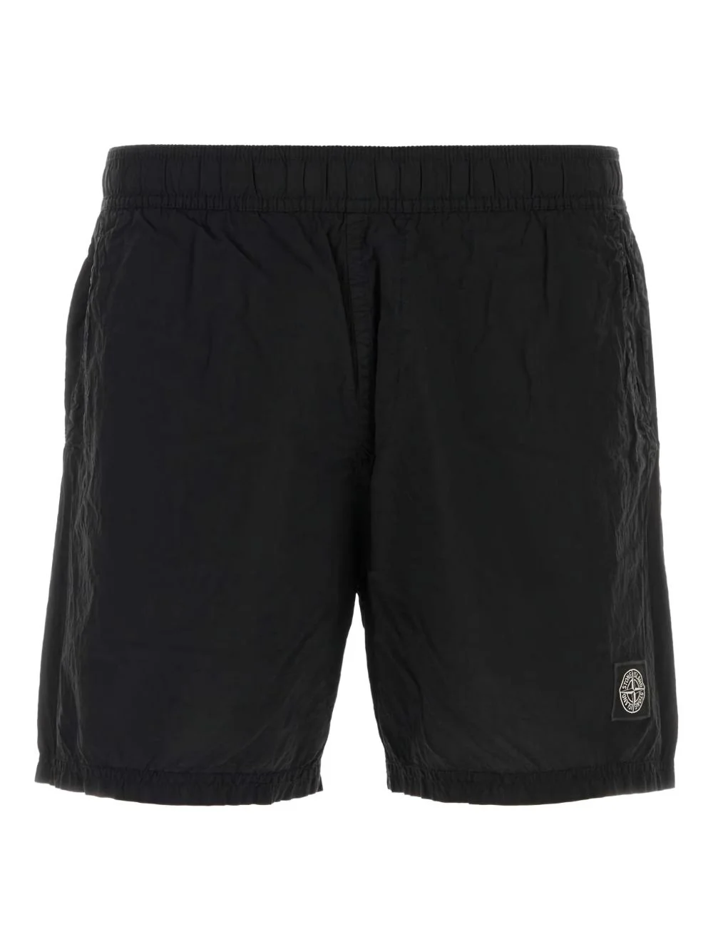 logo-patch swim shorts - 1