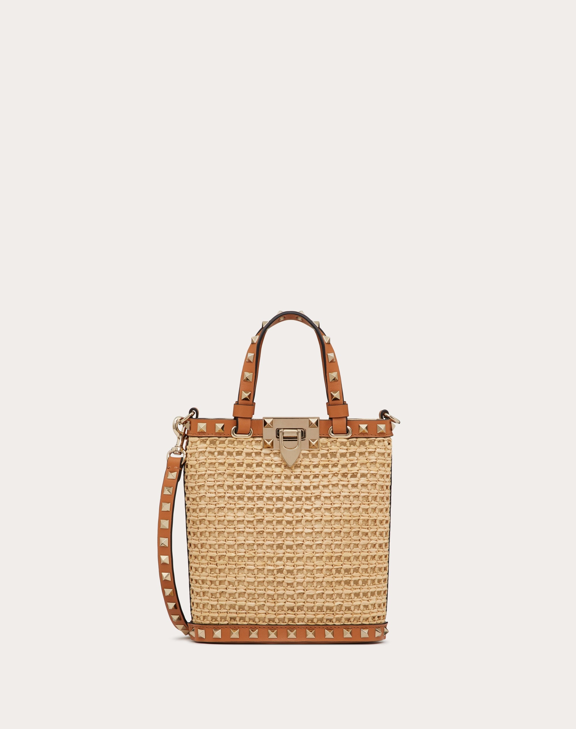 MINI ROCKSTUD RAFFIA SHOULDER BAG - 1