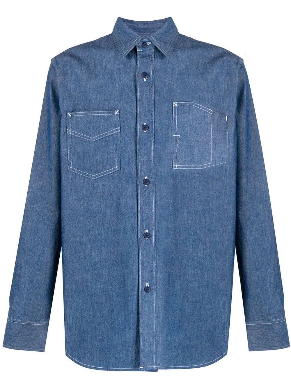 button denim shirt - 1