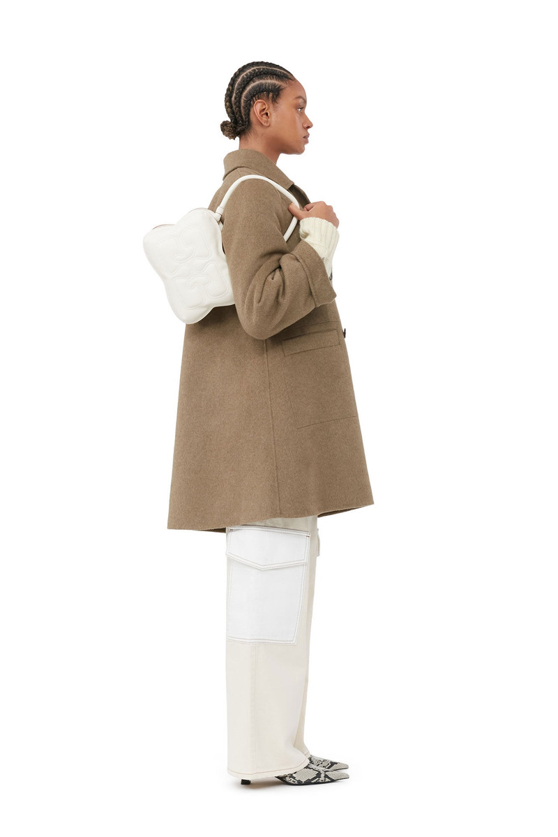 WHITE BUTTERFLY TOP HANDLE BAG 4