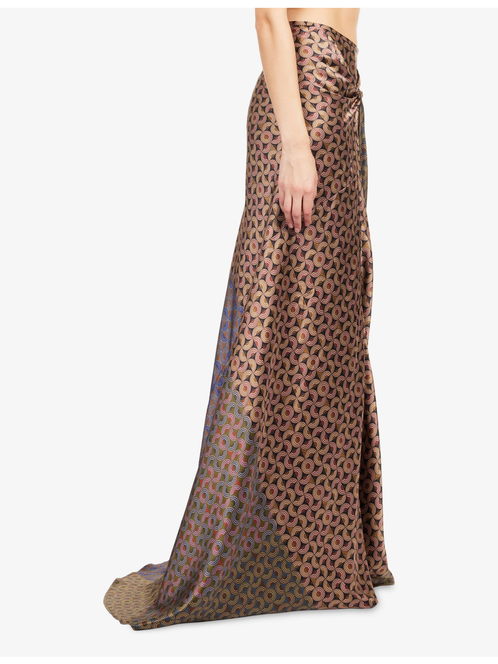 Smila Patterned Silk Maxi Skirt - 3