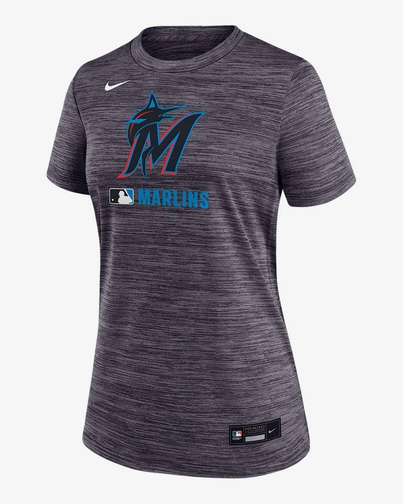 Miami Marlins Authentic Collection Velocity Women's Nike Dri-FIT MLB T-Shirt 1