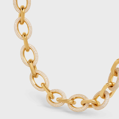 CELINE Le Soir Chain Necklace in Brass with Gold Finish and Crystals outlook