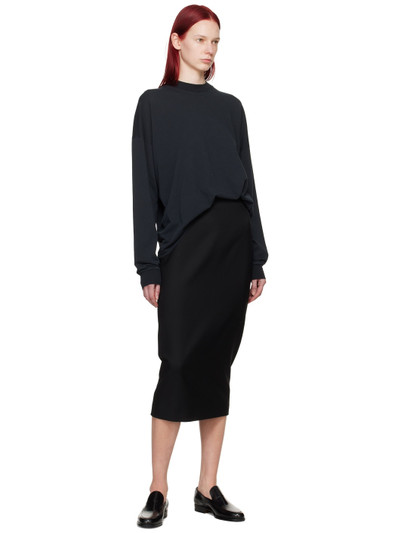 The Row Black Bartellette Midi Skirt outlook