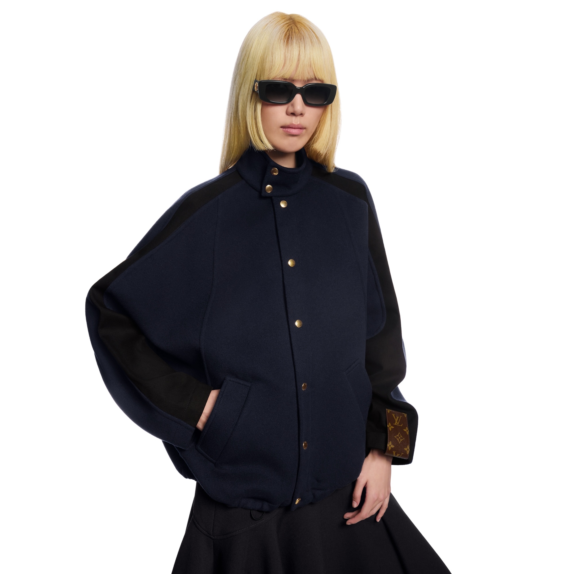 Contrast Sleeve Double Face Coat - 2
