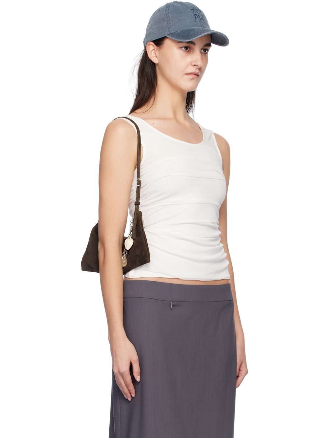White Vichyl Tank Top - 2