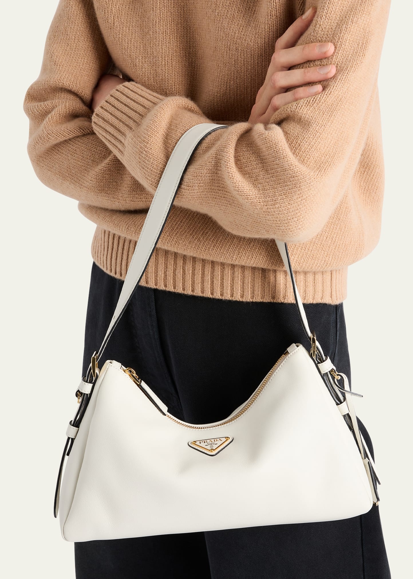 Aimee Zip Leather Shoulder Bag - 2