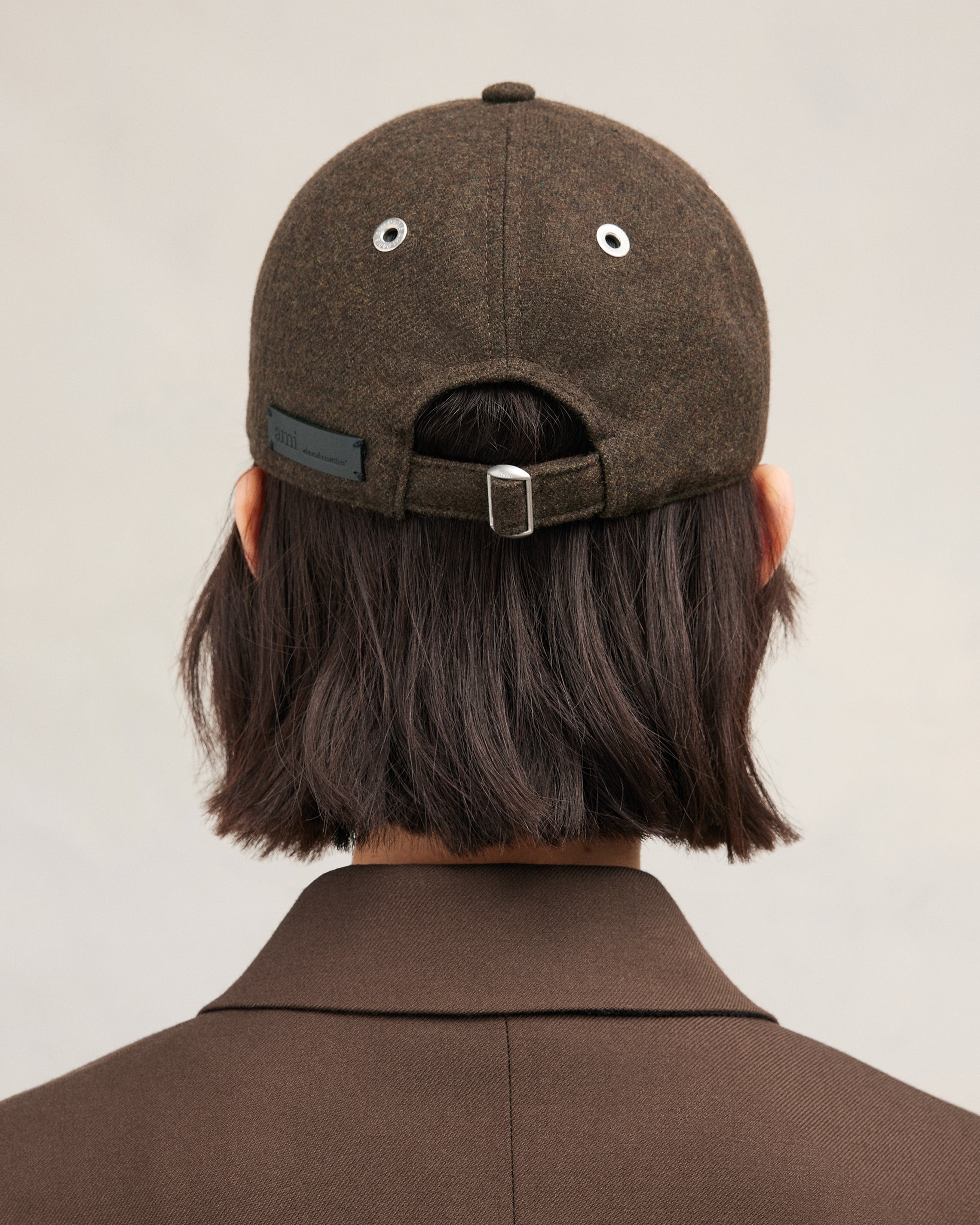 AMI ALEXANDRE MATTIUSSI LEATHER PATCH CAP - 6