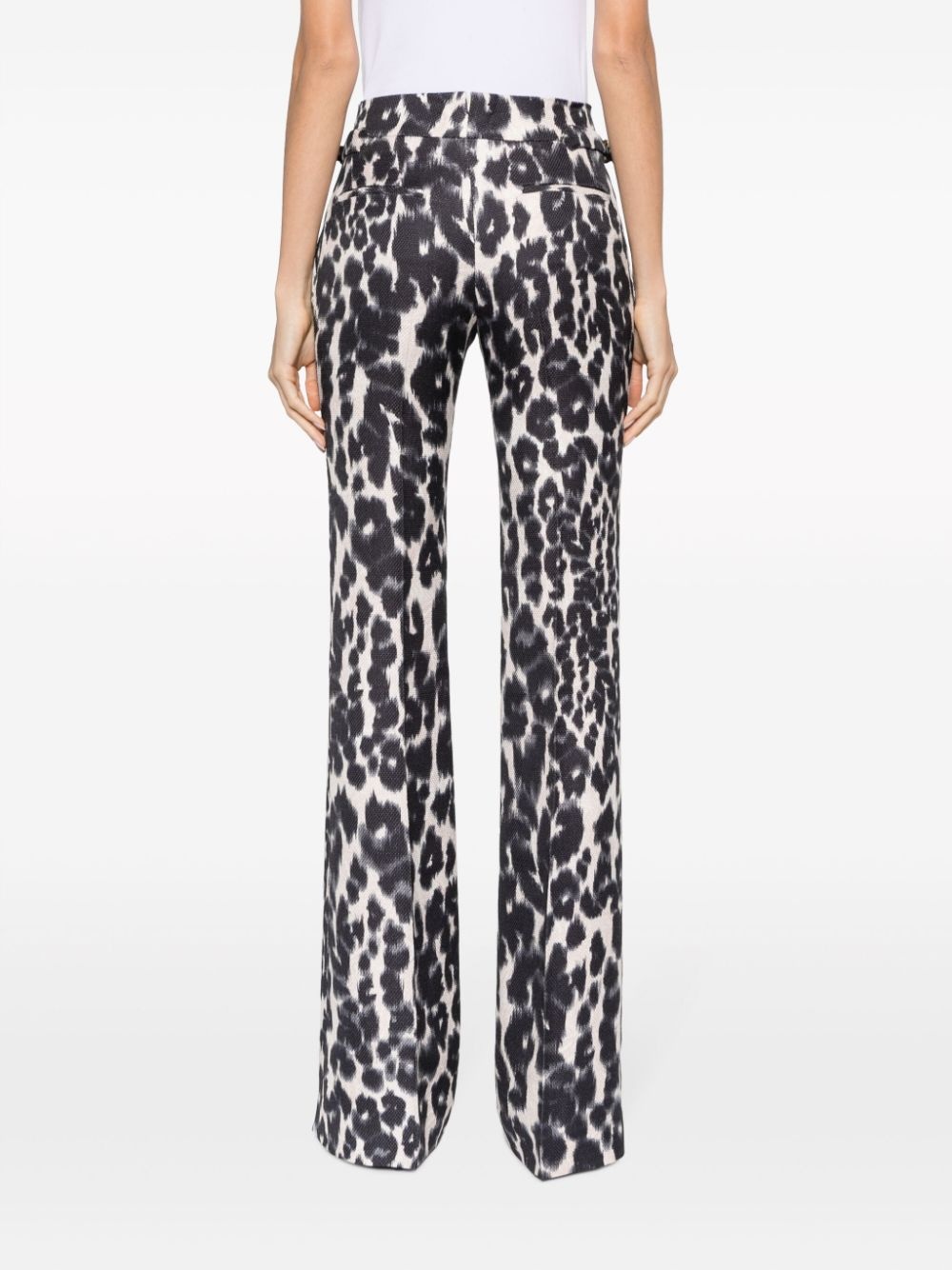 leopard-print straight-leg trousers - 4