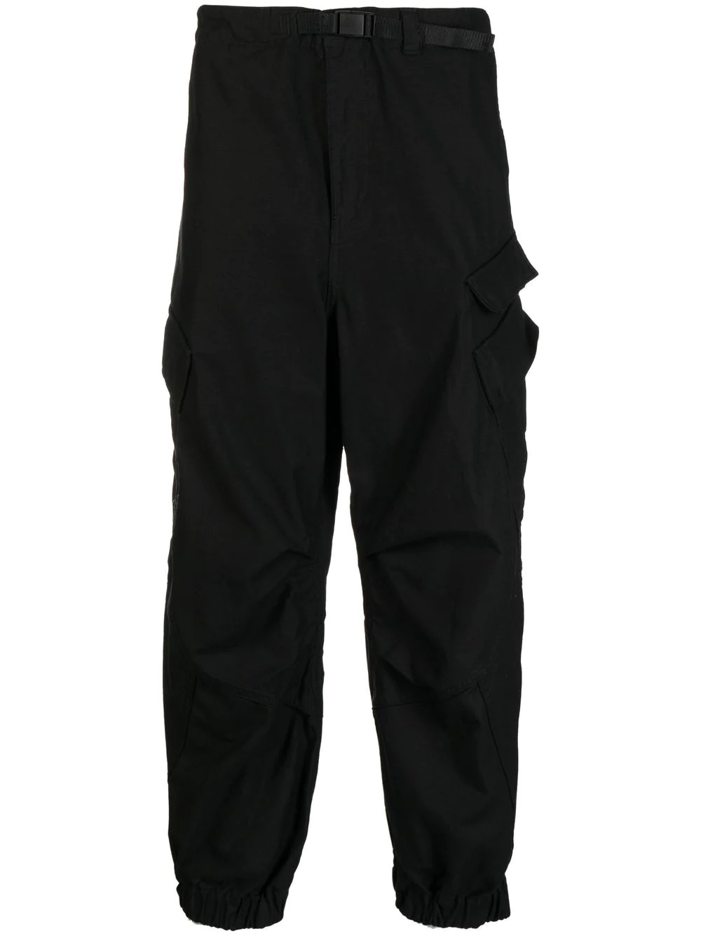 raw-cut tapered cargo trousers - 1