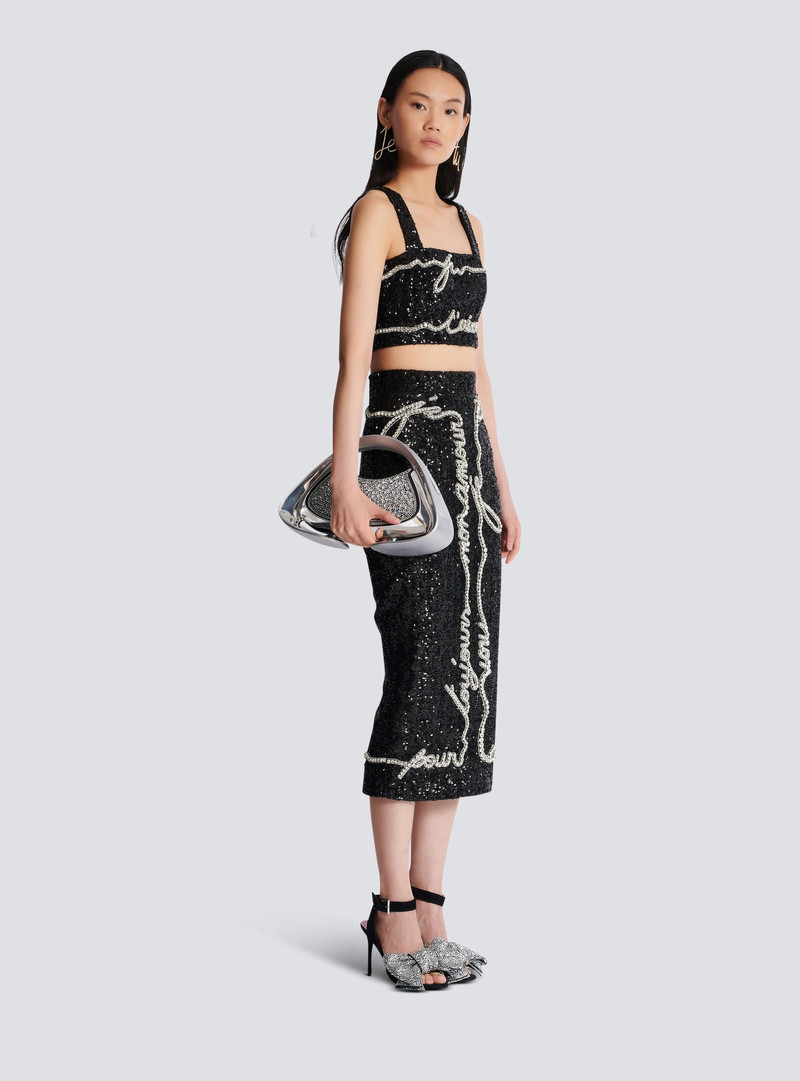 Balmain Medium rhinestone Jolie Madame bag outlook